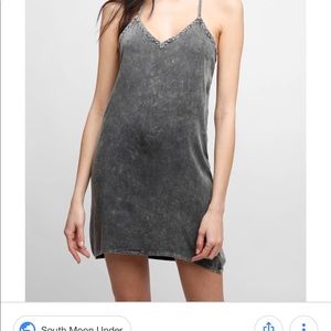 Chaser grey straps halter dress
